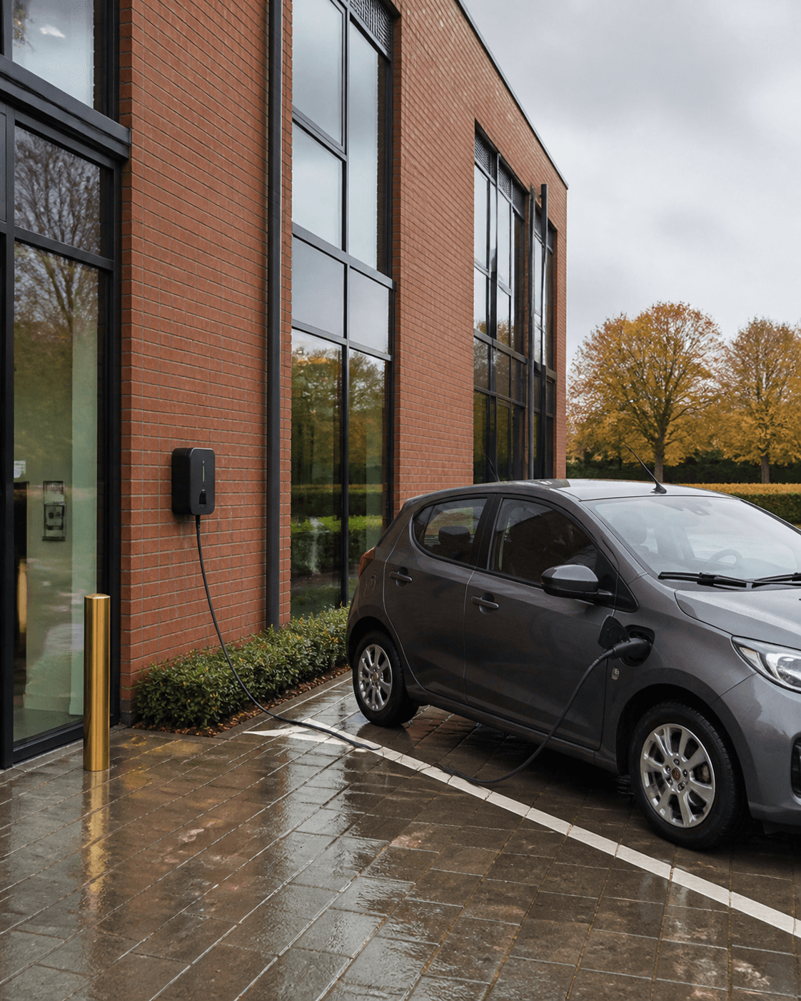 Borne de recharge installée pour une entreprise belge